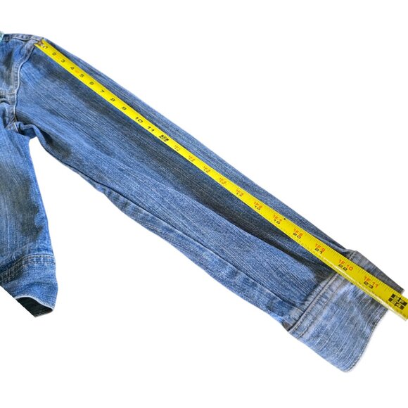 OLD NAVY Embellished Demin Jean Jacket sz M - Picture 9 of 10